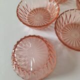 Orange pressed glass cups