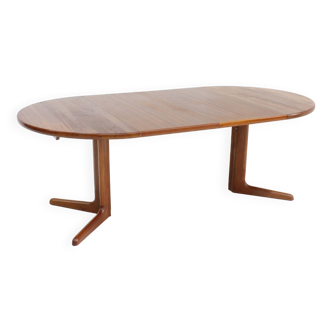 Table à manger ronde extensible vintage danoise Skovby Mobelfabrik