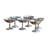 6 silver stainless steel ice cups