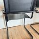 Pair of Cantilever armchairs in leather and black tubular - 1970s