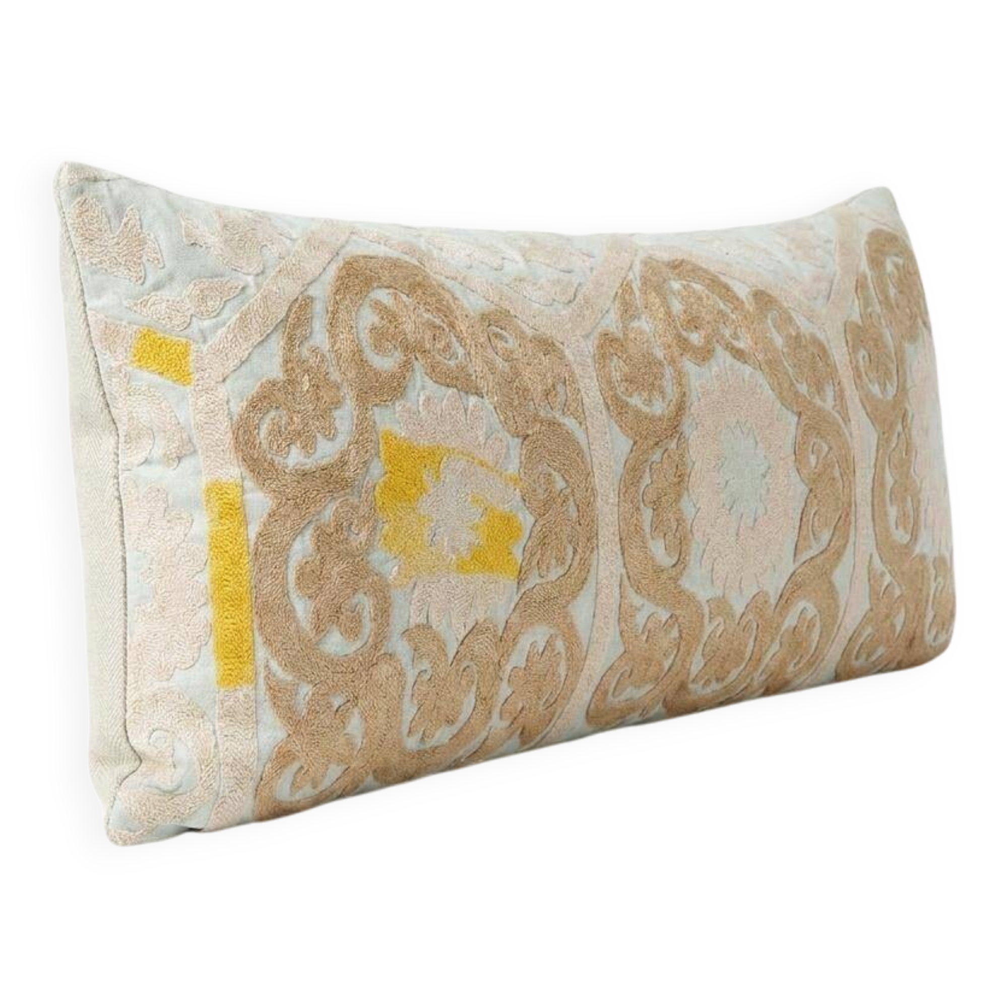 Vintage embroidered cushion cover 41x99 cm