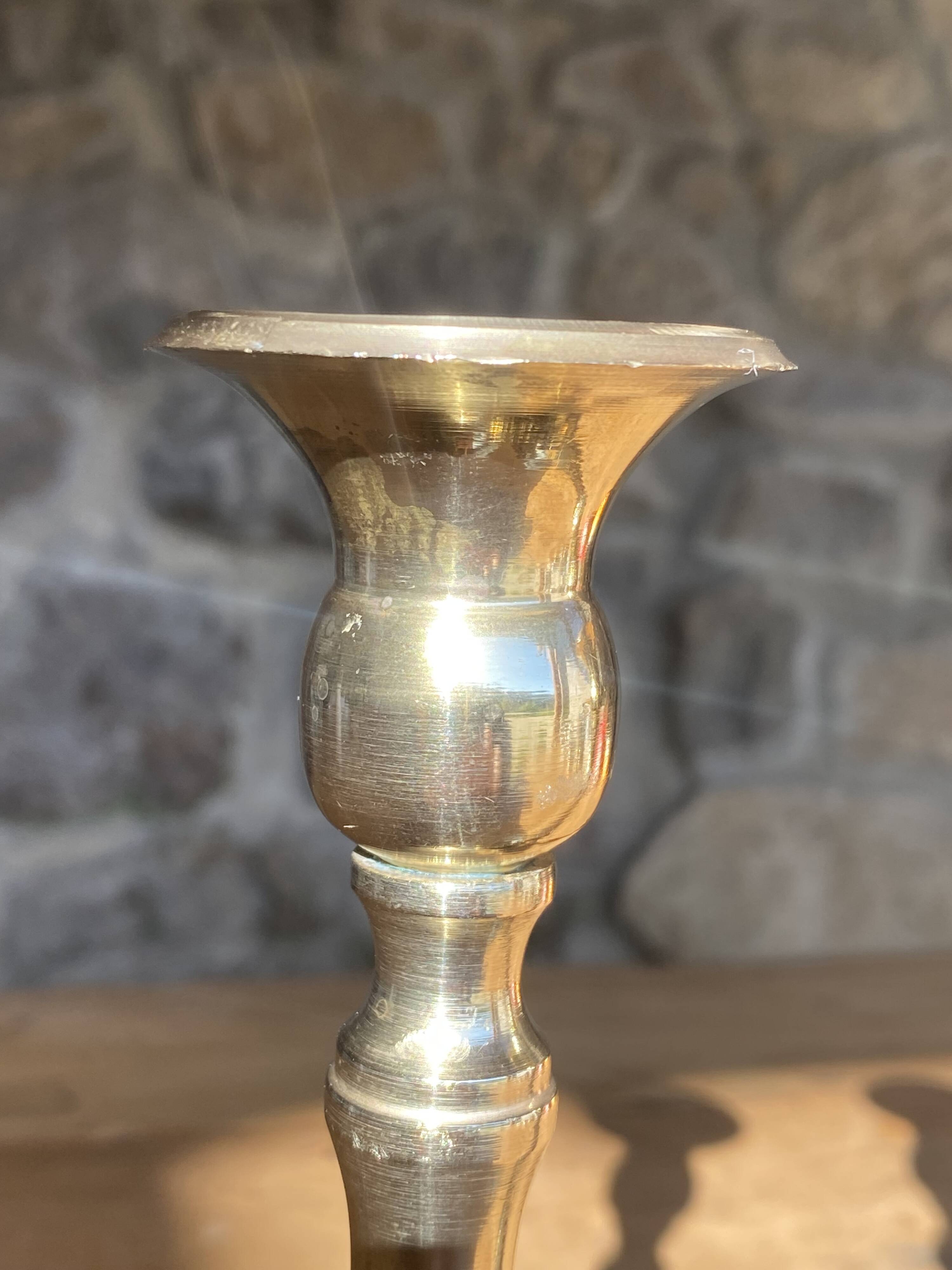 Pair of brass candlesticks