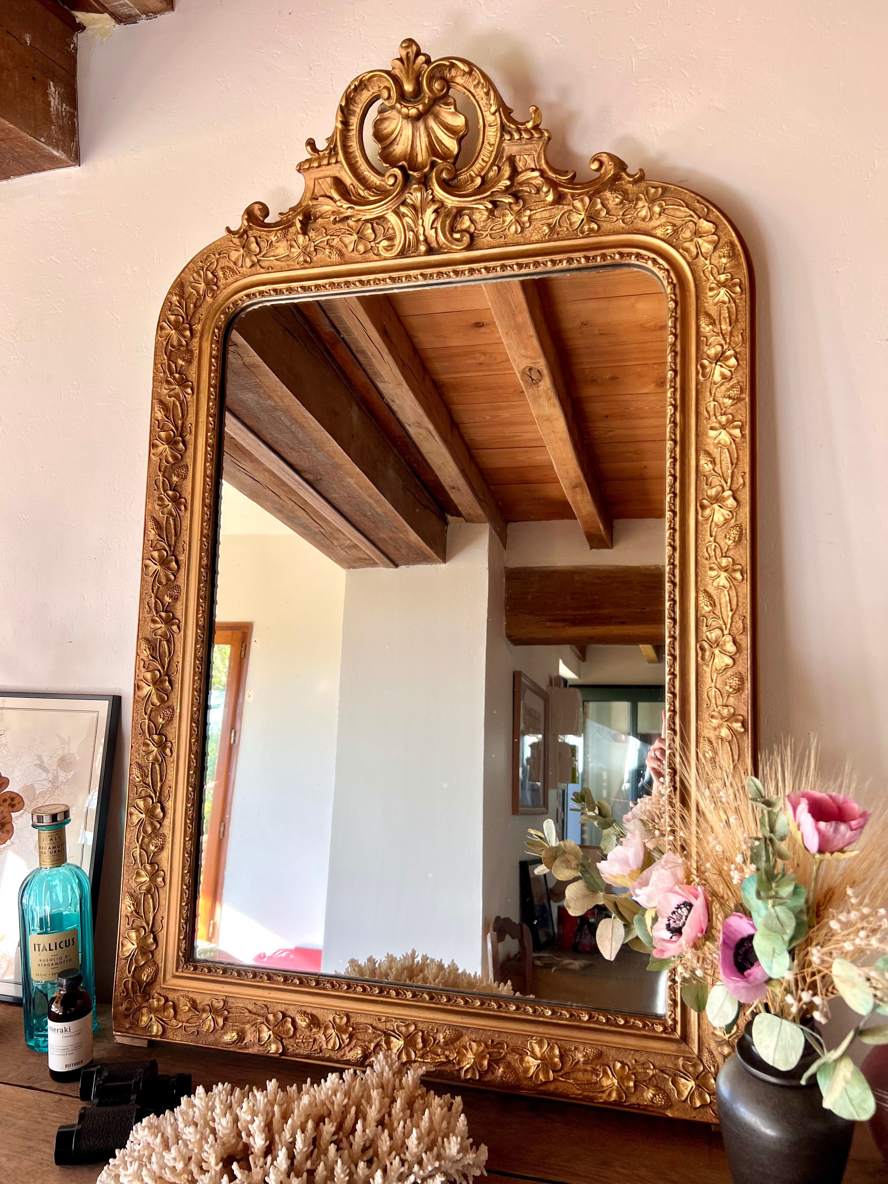 Louis Philippe style mirror with pediment