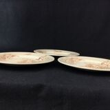 3 plates in Luneville earthenware model Bleuet