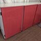 Placard haut de cuisine trois portes en formica rose