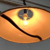 Wood and wool suspension from the mid-century, 1960s.