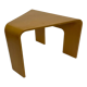 Table d’angle en bois courbé moderne du milieu du siècle années 1970