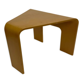 Table d’angle en bois courbé moderne du milieu du siècle années 1970