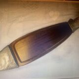 Teak fish board and silver metal