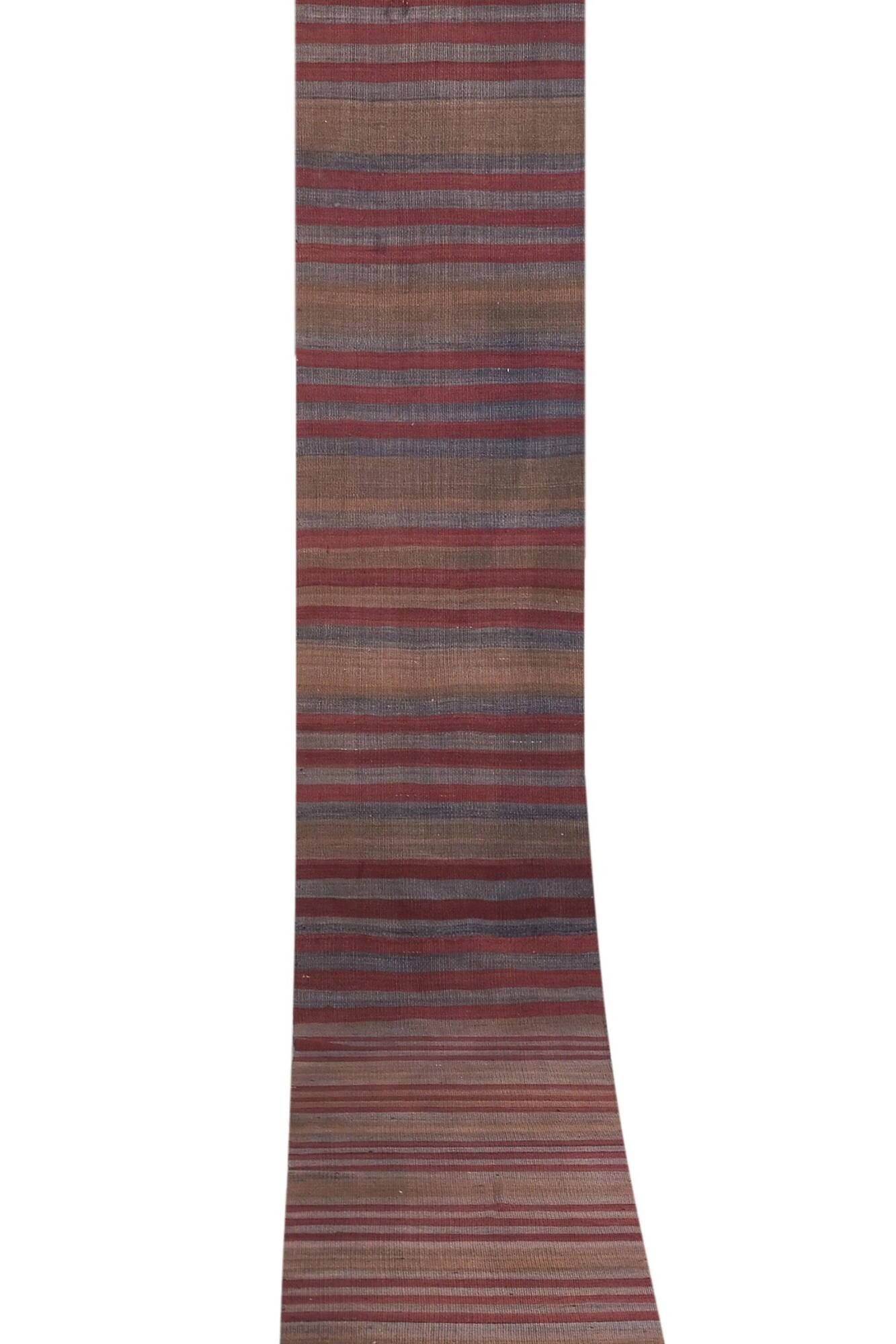 Vintage Turkish hallway rug 64x559 cm