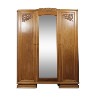 Art Deco walnut style wardrobe