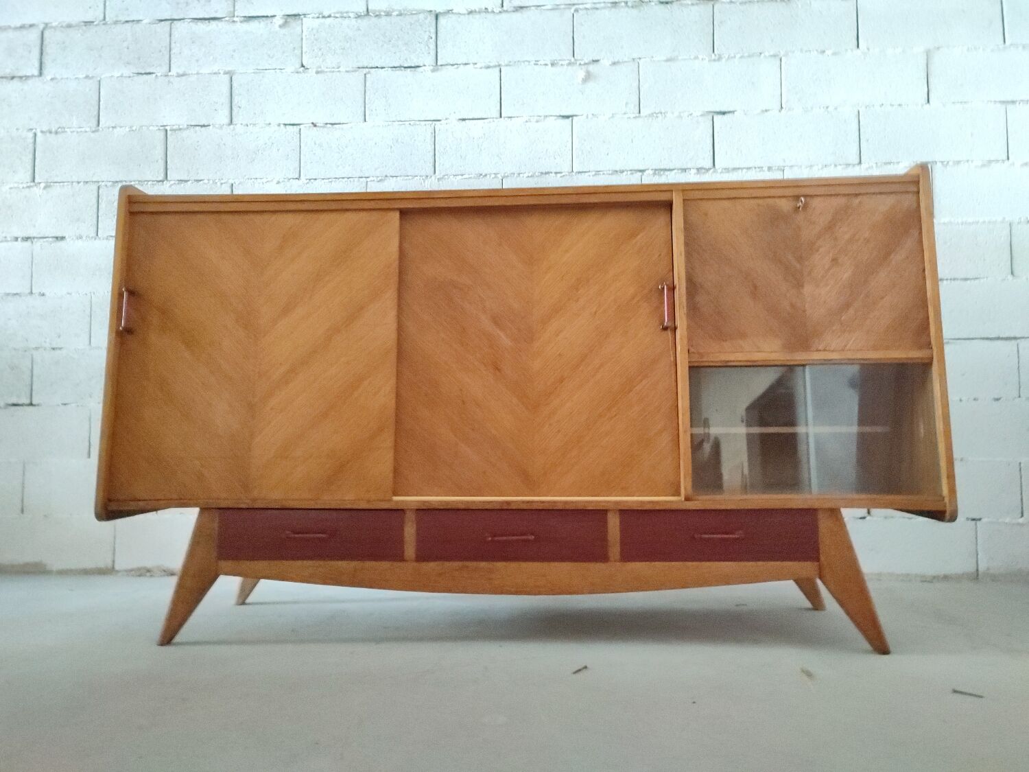 Enfilade buffet foot vintage compass