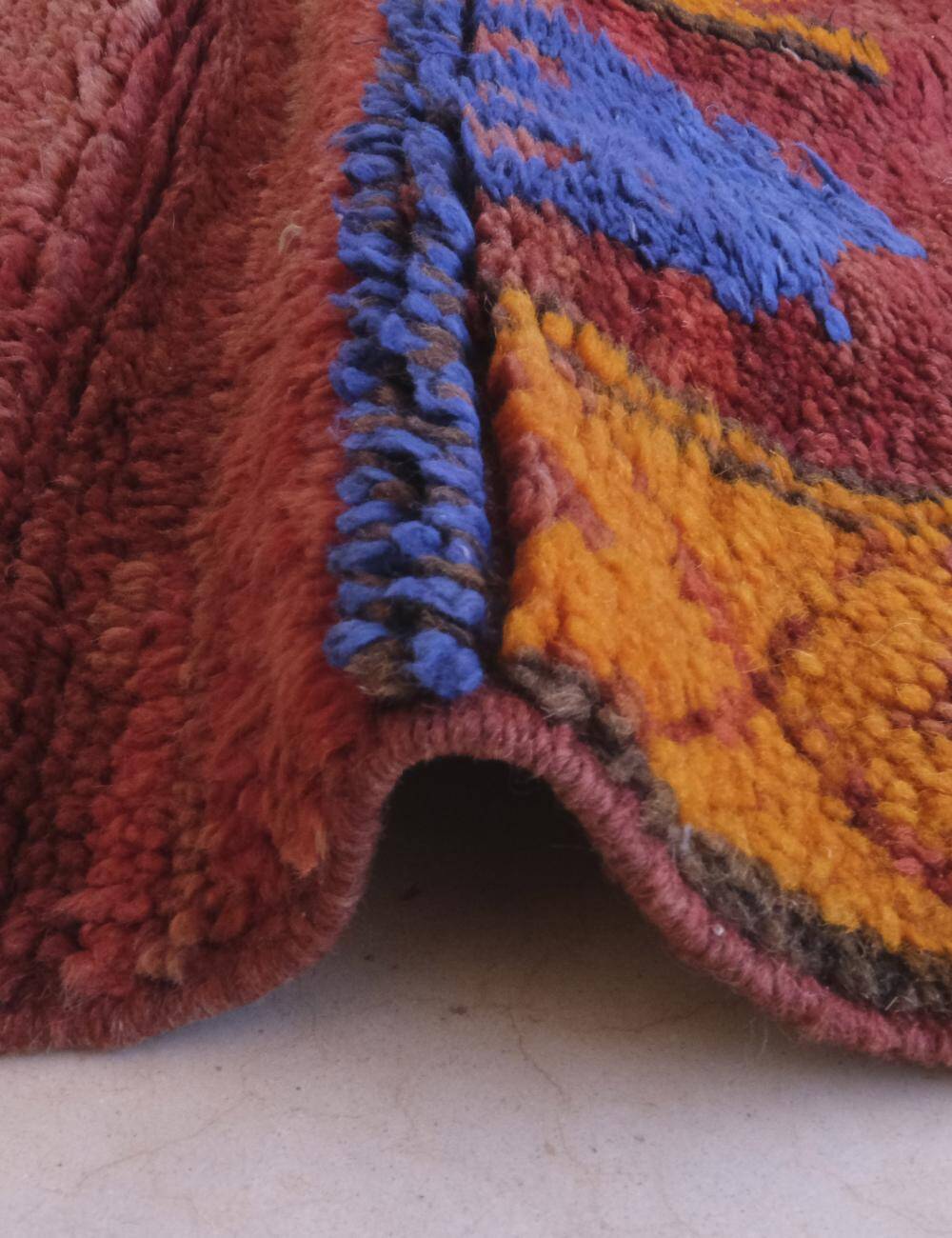 Brick Red Berber Rug - 153 x 107 cm