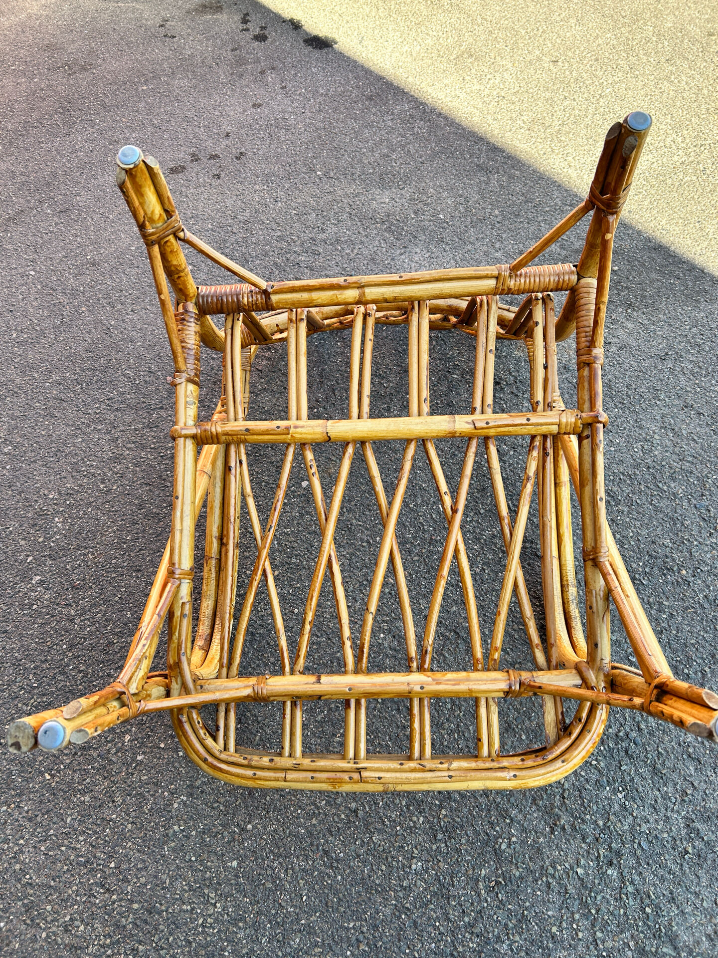 Bonaudi vallauris rattan lounge chair - 1950s/60s