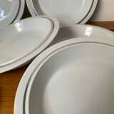 White and silver plates