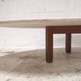 Large oval marble coffee table, 1960