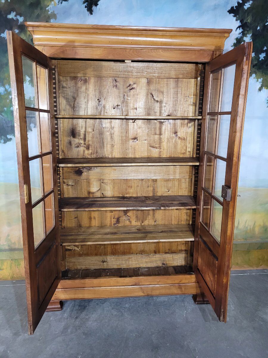 Louis Philippe library in cherry wood