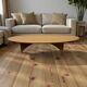 Retro oval wooden coffee table