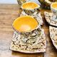 Rare Vallauris ceramic coffee service Sculptural design and u enamel