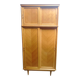Vintage sliding wardrobe with 2 shelves, Scandinavian inspiration.
