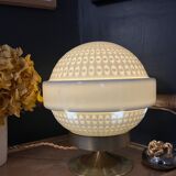 Vintage table lamp large porcelain globe Bernardaud Limoges J.J Prolongeau - Circa 1960