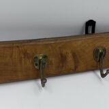 Wooden wall coat rack