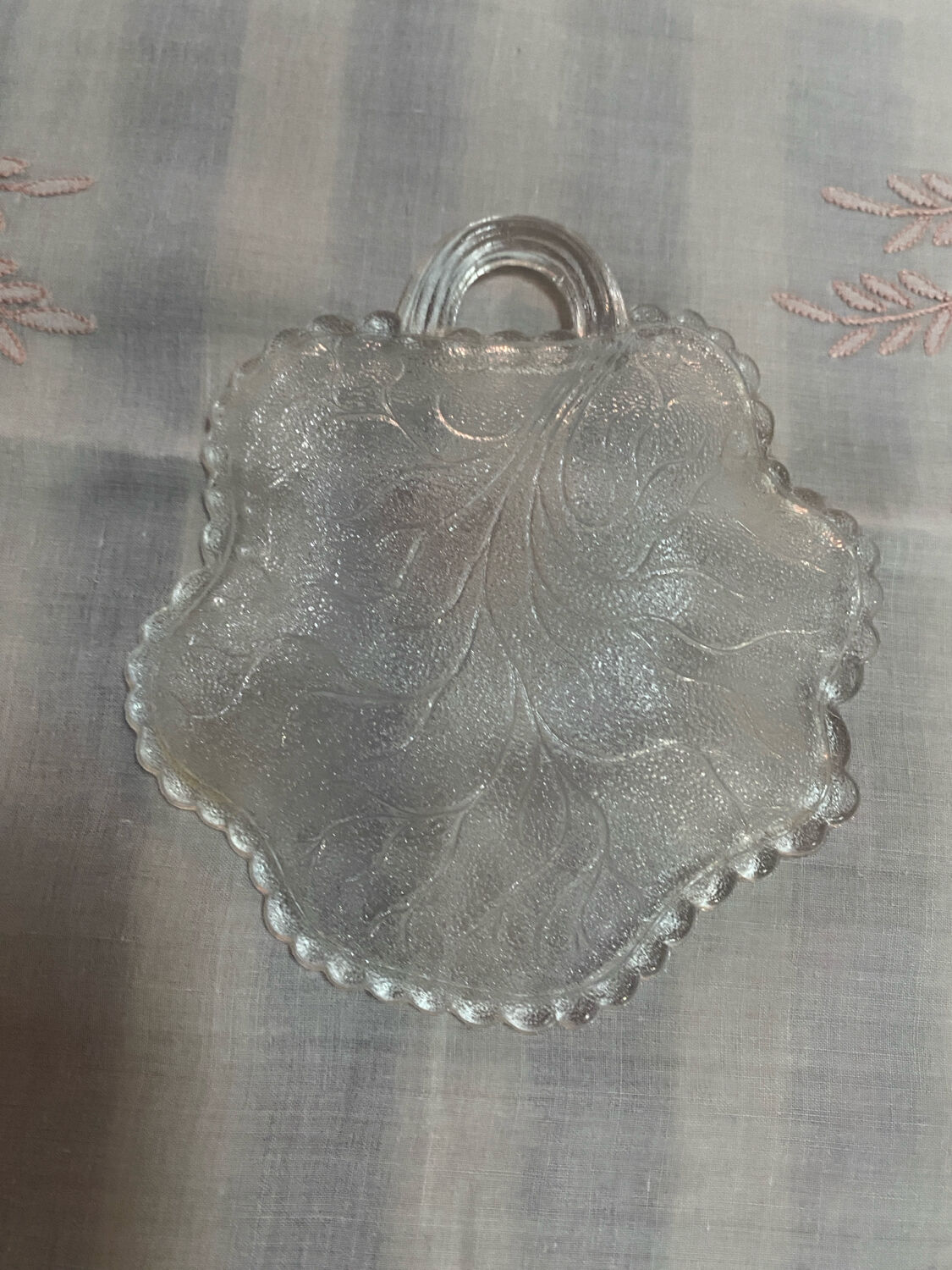 Set of old pressed moulded glass bowls