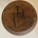 Golden yellow ochre Accolay ceramic vase