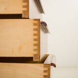 Danish  mid century teak  bureau with a hidden vanity by Ølholm Møbelfabrik