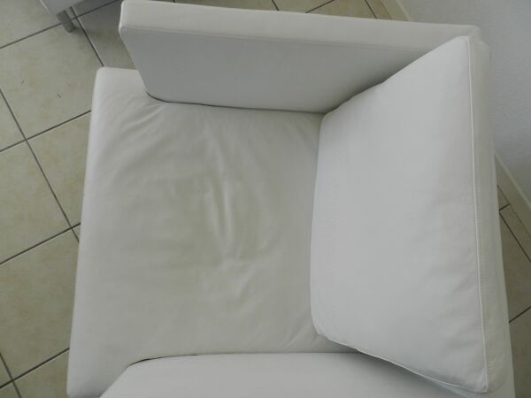 Fauteuil cinna - Designé Par Didier Gomez - Cuir Blanc