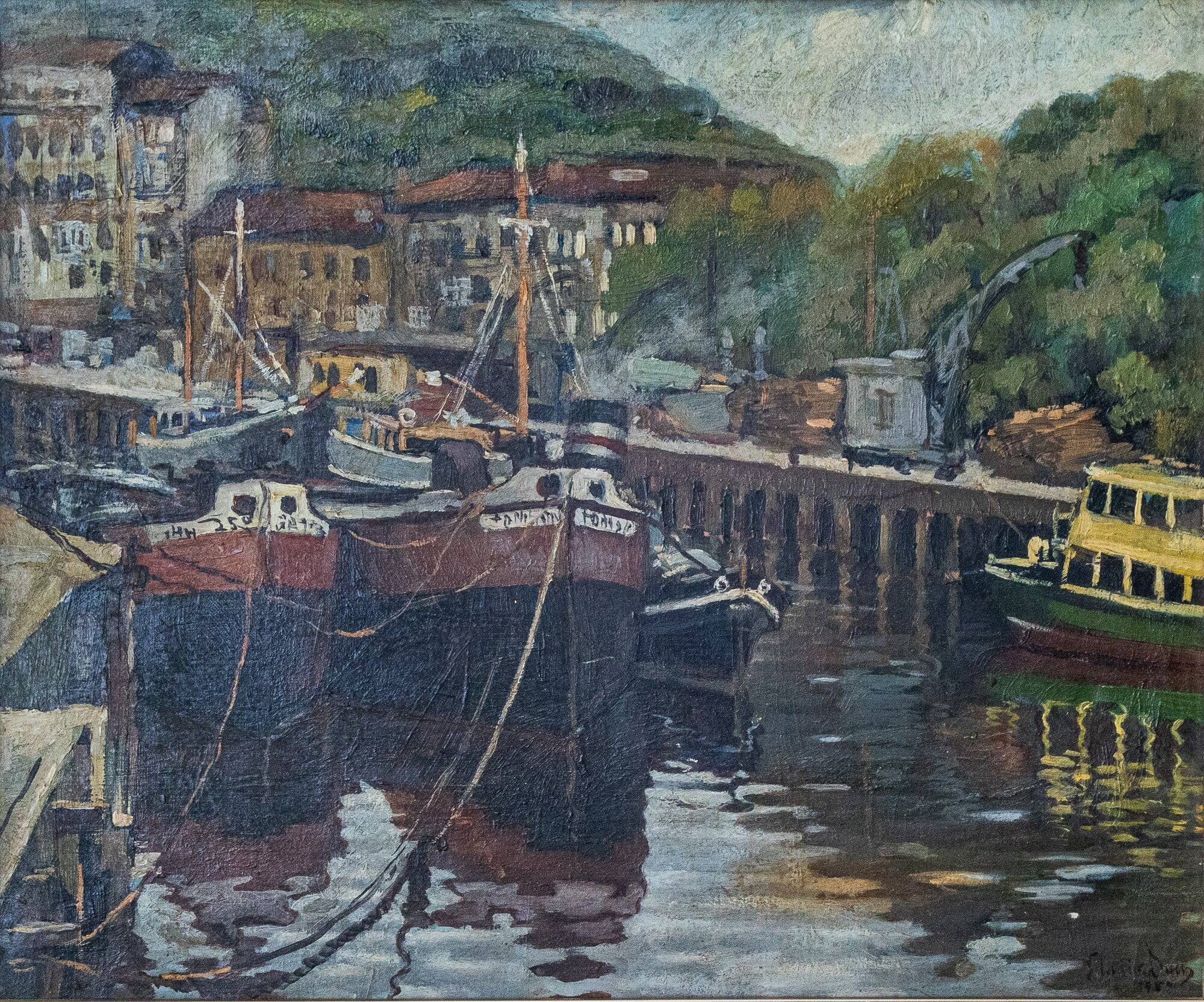 Tableau Impressionniste - Scène Portuaire
