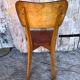 Scandinavian chair wood & skai red 70s vintage