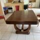 Table bois massif art déco