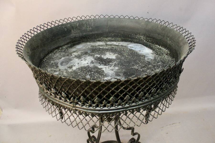 Large wrought iron planter