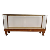 Comptoir de magasin ancien en laiton anglais – modèle étroit avec mesures en yards