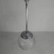 Art Deco pendant light with engraved glass globe and birds, 1930s