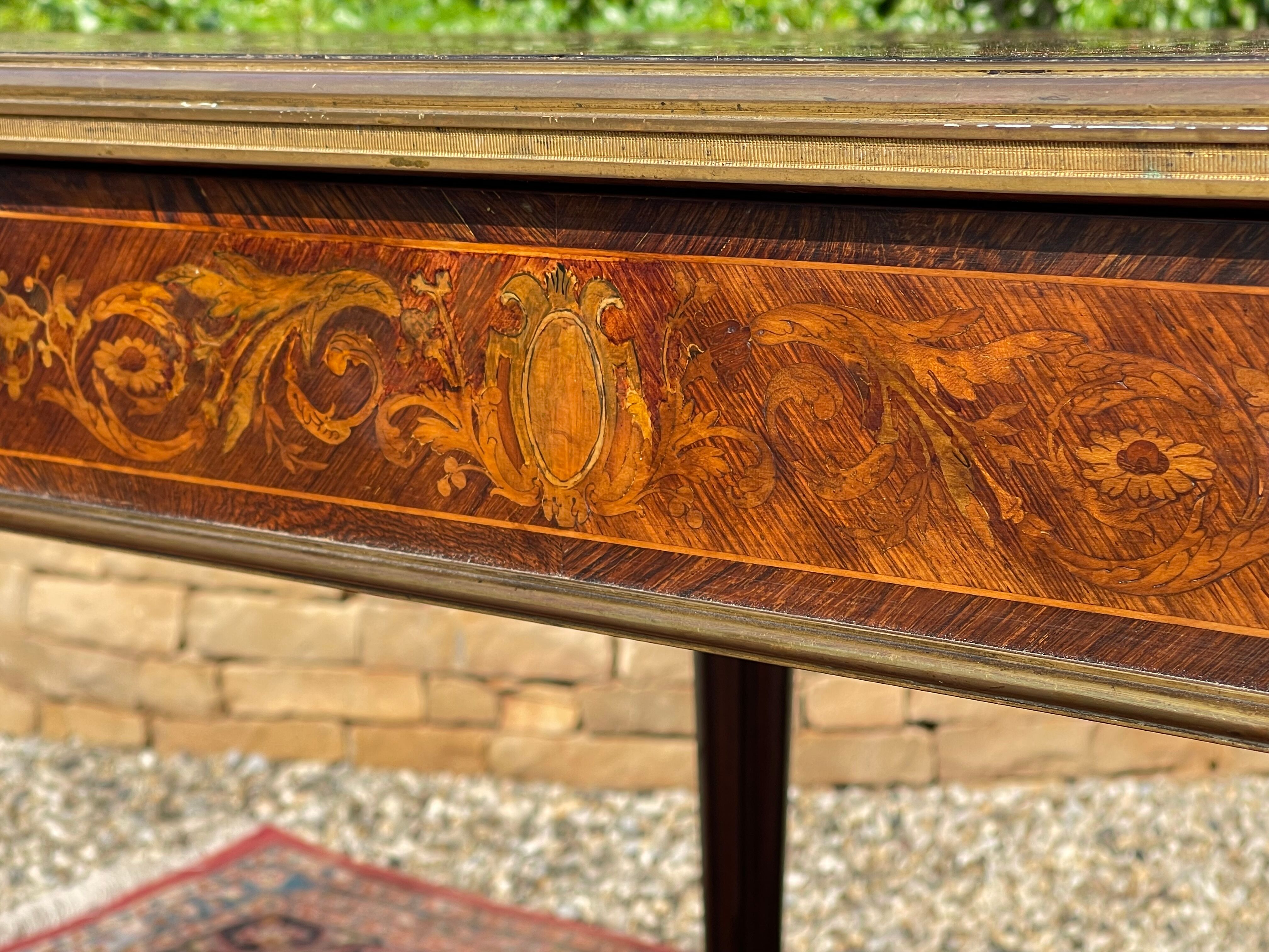 Middle Table Marquetry and Bronze Napoleon III Era - NINETEENTH