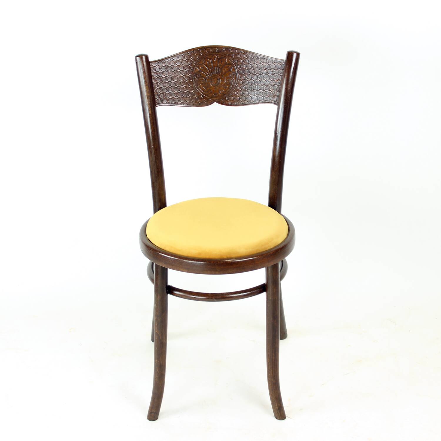Vintage Bentwood Chair, Thonet Design, Czechoslovakia 1940s