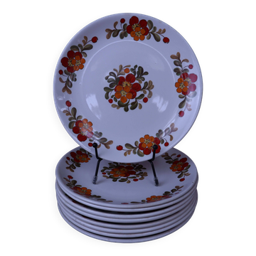 Set of 9 plates 20.5cm Moulin des Loups Manitoba model