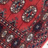 Handmade vintage rug Uzbek Bukhara 81cm x 119cm 1970s