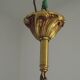French Vintage Bronze Art Nouveau Style 4 Light 4 Sided Cage Chandelier
