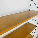 Wooden and metal string shelf, 1960s