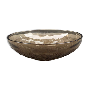 Coupe degue 1930 en verre marron