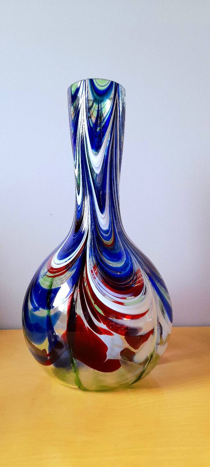 Murano blown glass vase 1970