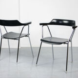 Black model 4455 dining armchairs by Niko Kralj