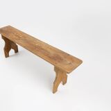 Art Deco bench in solid wood, France ca. 1940
