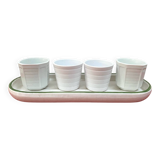 Ensemble de 4 petits cache-pots en céramique