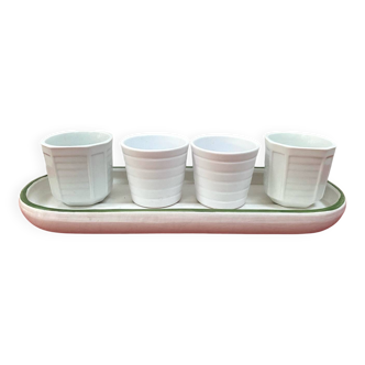 Ensemble de 4 petits cache-pots en céramique