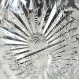 Vintage ball-shaped vase, in Bohemian/Boho chic crystal. 15 x 13 cm