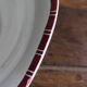 Grand saladier Sylvia Digoin Sarreguemines fleur rouge Art Deco